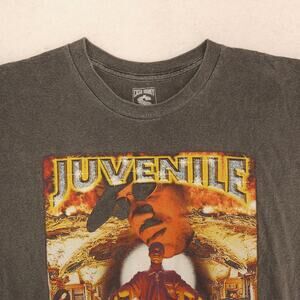 Juvenile 400 Degreez Rap Short Sleeve Graphic T Shirt Mens Size Medium M Gray